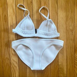 Triangl white bikini top S & bottoms M